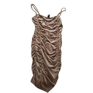 Forever 21 Bodycon Dress, Ruched,‎ Spaghetti Strap, Sleeveless, Party-L